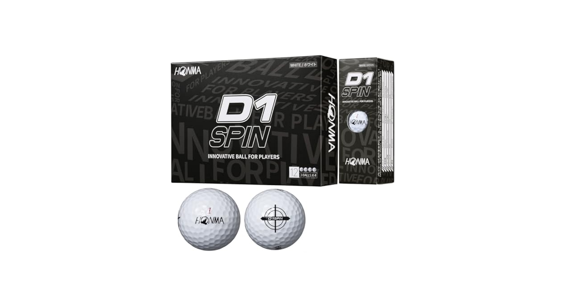 Amazon.com : Honma D1 Spin Ball 1 Dozen (12 Balls) Golf